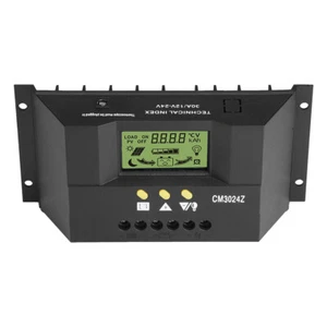 PWM Intelligent Solar Panel Controller Regulator LCD Display 12V 24V 30A♡ - Picture 1 of 7