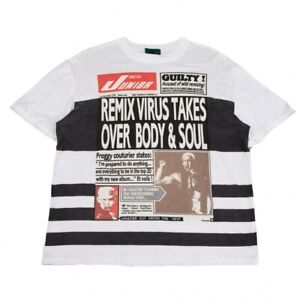 JUNIOR GAULTIER Graphic Printed T-shirt Size 48(K-125801)