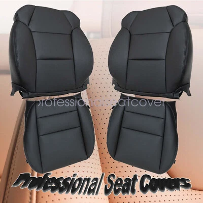 For 2007-2012 Acura MDX Front Driver + Passenger Bottom + Top Seat Cover Black Foto 1 de 4