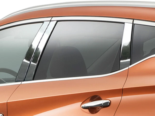 Postes de pilar cromados de acero inoxidable 6 piezas moldura de ventana Qaa para Nissan Murano 2015-2020 Foto 1 de 4