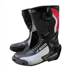 MV Agusta Racing Motorcycle Shoes Riding Motorbike Boots Biker Boot A1 Quality - Picture 1 of 3