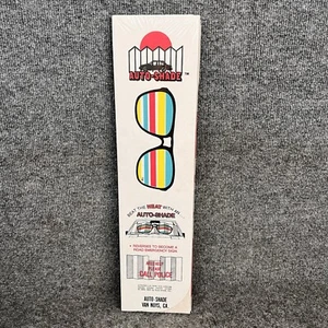 NOS Vintage 1985 Auto-Shade Sun Glasses Striped 80’s Neon Colors Aviator Style - Bild 1 von 6