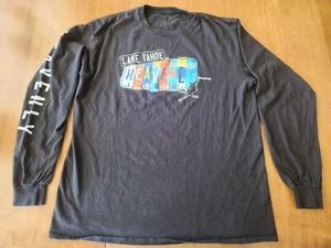 Lake Tahoe Heavenly Print Long Sleeve T Shirt Vintage Black Large - Picture 1 of 5