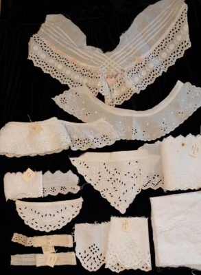 Lote de 6 piezas de encaje vintage de 322" MÁS 4 collares costura manualidades álbum de recortes Foto 1 de 4