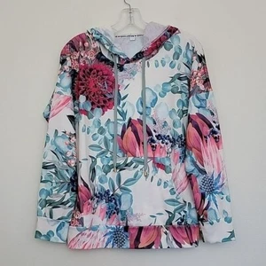Exclusive Floral Multicolored Print Hoodie L - Picture 1 of 10