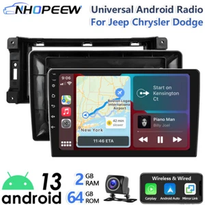 Android13 Carplay Car Stereo For Jeep Chrysler Dodge GPS Navi WIFI FM RDS Radio - Picture 1 of 21