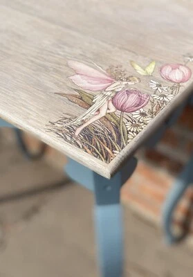Upcycled Solid Oak Rustic Woodland Fairy Console Table - Image 1 of 4