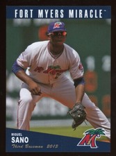 2013 Grandstand Fort Myers Miracle MIGUEL SANO rc TWINS team issue