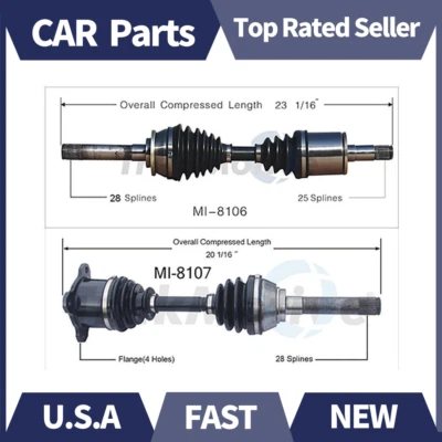 Juego SurTrack de eje delantero CV para Dodge Raider Mitsubishi Mighty Max 4x4_HL Foto 1 de 4