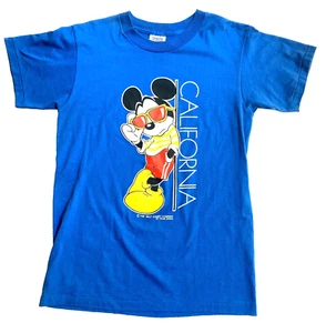 Vtg 80s Disney Mickey Mouse California T Shirt Mens M Velva Sheen Single Stitch - Picture 1 of 4