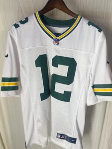 Nike NFL Green Bay Packers Aaron Rodgers 12 White Limited Jersey Mens M Sewn - Picture 1 of 8