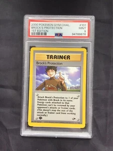 Pokemon: Gym Challenge 1st Edition Rare: Brock's Protection 101/132 PSA 9 - Picture 1 of 6