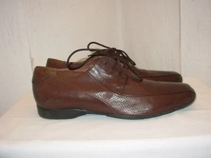 HEYRAUD men's shoes P.40 1/2 brown leather - Picture 1 of 8