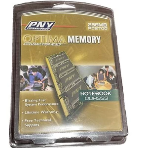 PNY Optima 256MB Memory N512D27OPT 512MB PC2700 Notebook DDR333 - Picture 1 of 3