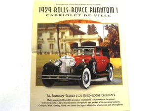 FRANKLIN MINT BROCHURE - 1929 ROLLS-ROYCE PHANTOM I CABRIOLET DE VILLE - Picture 1 of 5
