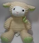 Hug Fun 14" Cord Lamb Plush Toy with Bow Stuffed Animal Toy Cuddly