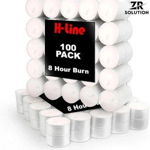 Flameless LED Tea Light Candles Pack of 100 Flickering Battery Operated Lights - Picture 1 of 5