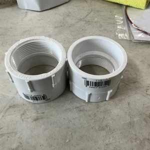 2 Pk - K02450H U4803 11/2 HXFIPT FEMALE ADAPTER PVC, White, U4803112 1 - Picture 1 of 2