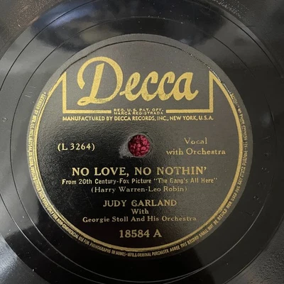 78 об/мин Джуди Гарленд 10 дюймов Decca 18584 (поп, вокал, сцена и экран, 1944) - Изображение 1 из 4