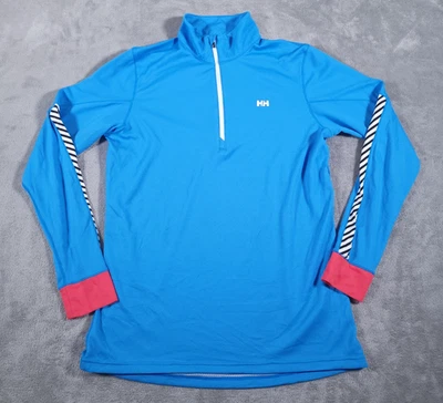 Camisa Helly Hansen Mujer XL Azul Capa Base Flujo Activo Manga Larga Informal Caminata Foto 1 de 4