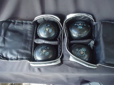 set lawn bowls size 3 heavy drakes pride xtra special & comfit pro cases - image 1 of 4