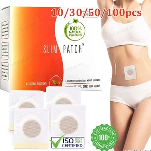 10/50/100 Pcs Slim Patch Weight Loss Slimming Diets Pads Detox Burn Fat Adhesive - Picture 1 of 21