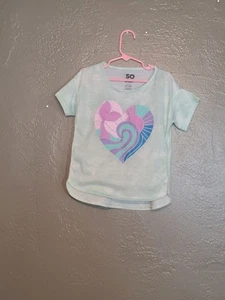 SO Favorite Graphic Tee Girls Light Green XS( 6/6X) Polyester EUC - Picture 1 of 8