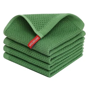 2X(100% Cotone Waffle-Tessuto Panno Piatti Cucina, Ultra Morbido Assorbente 7619 - Foto 1 di 6