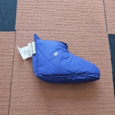 Solo derecho* Zapatilla edredones de pie unisex azul M 8-13 pluma de pato Y0a Foto 1 de 4