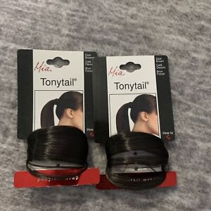 2 X Mia Tonytail Ponytail Wrap Made Of Synthetic Wig Hair On An Elastic