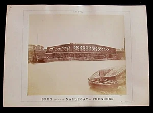 Johannes BAER Brücke über das Mallegat in Fijenoord 1877 Rotterdam (3) - Bild 1 von 6