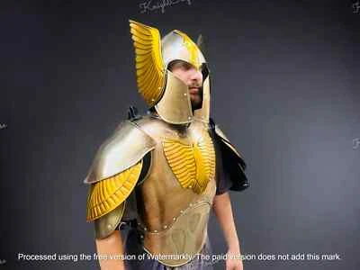 Fantasia cosplay fantasia cavaleiro romano traje armadura meia corpo príncipe dama elfos medievais - Imagem 1 de 4