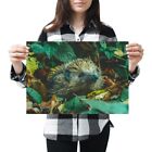 A3 - Autumn Leaves Hedgehog Animal Poster 42X29.7Cm280gsm #44180