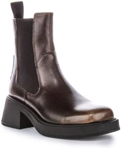 Vagabond Dorah Brush Off Leather Square Toe Ankle Womens Boot rown UK 3 - 8 - Picture 1 of 6