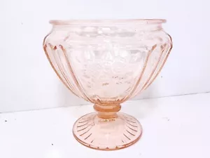Plato de caramelo con pedestal de depresión rosa abierto Mayfair sin tapa - Imagen 1 de 9