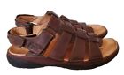 CLARKS Sandals Mens 9 G Active Air Tan Leather Vgc Rrp 90 