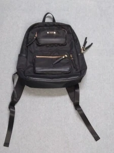 Tutilo New York Boost Black Nylon Leather Backpack School Laptop Bag - Picture 1 of 10