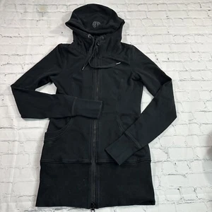 Lululemon Damen Sing Seide Jacke Stickerei Logo Hoodie schwarz Größe 4 - Bild 1 von 9