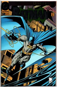 Batman #500 cubierta troquelada (1993, DC Comics) aniversario con postales Knightfall - Imagen 1 de 2