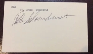 Al "Red" Schoendienst Autograph Index card Rare 3X5 Signed HOF VINTAGE - Picture 1 of 1