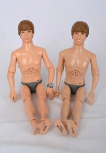2 Nude Justin Bieber Singing Dolls 2010 Articulated Jointed Figure Work - Picture 1 of 6