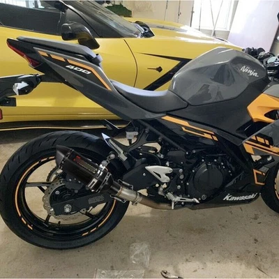 Mid Exhaust Link Pipe 51mm Muffler Tips For Kawasaki Z400 Ninja 400 2017-2025 - image 1 of 4