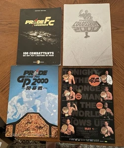3 Pride FC Programs & A Rare Pride FC 100 Combatants Book!! UFC MMA Royce Gracie - Picture 1 of 23