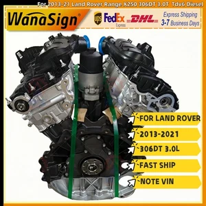 Long Block Engine Assy For 2013-21 Land Rover Range X250 306DT 3.0T Tdv6 Diesel - Picture 1 of 6