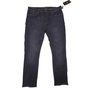 Nickel & Iron Herren Modern Slim Fit Dark Wash Blau Denim Jeans Größe 36W 32L 36x32 - Bild 1 von 8