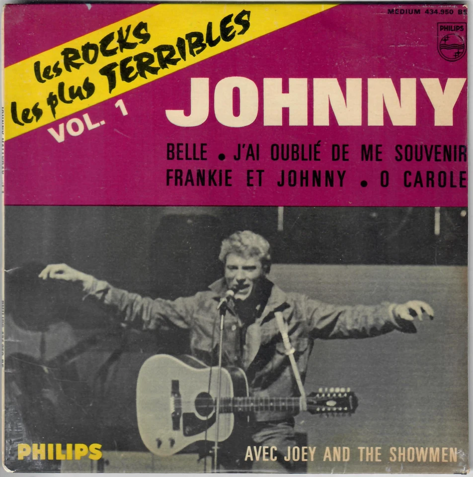 JOHNNY HALLYDAY Les Rocks Les Plus Terribles Vol.1  1964 sans imprimeur EP 45T - Photo 1/4