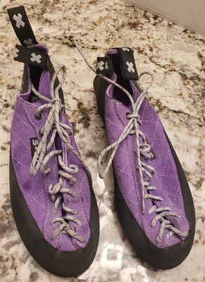 Usados en Excelente Condición Five Ten 5.10 Stealth C4 Púrpura Negro Para Mujer Zapatos de Escalada en Roca Talla US 6 Foto 1 de 4