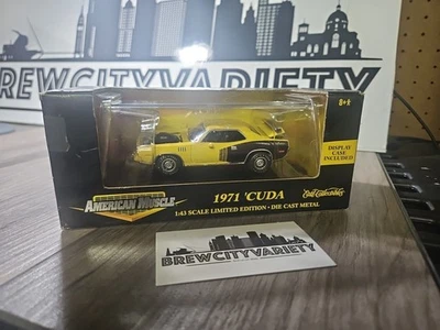 New 1:43 1971 Cuda. Ertl American Muscle # 32246. Limited Edition/Display Case - Image 1 of 4