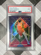 JAMES HARDEN 2021 Panini Recon NBA Holo Green #13 #d /5 PSA 9 - POP 1 - 76ers🔥