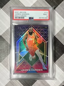 JAMES HARDEN 2021 Panini Recon NBA Holo Green #13 #d /5 PSA 9 - POP 1 - 76ers🔥 - Picture 1 of 2